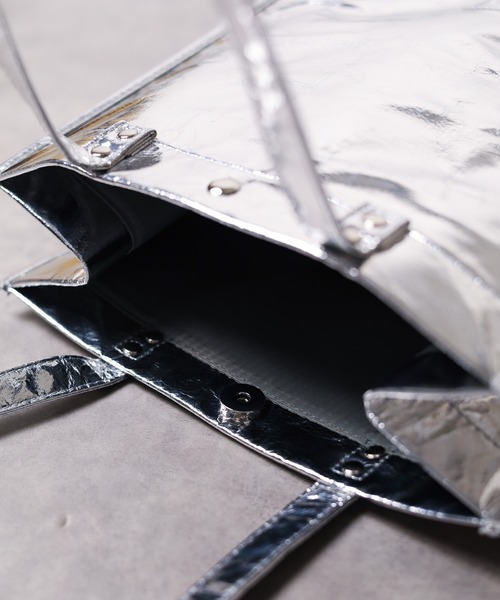 EDT（イーディーティー）の「【78】【EDT / イーディーティー】BOXBAG（トートバッグ・レディース・シルバー/ホワイト・FREE）」の8枚目の写真