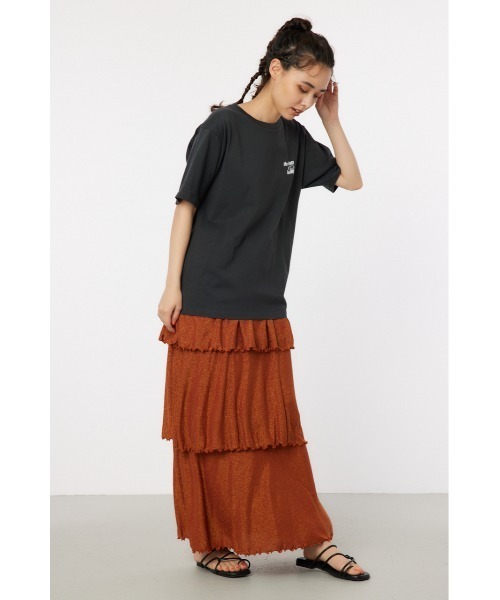 RODEO CROWNS WIDE BOWL（ロデオクラウンズワイドボウル）の「ラメカットティアードスカート（スカート・レディース・オレンジ/シルバー/ブラック・FREE）」の16枚目の写真