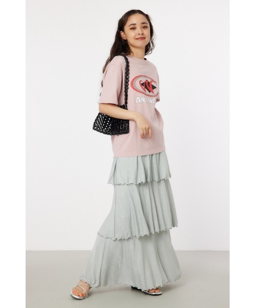 RODEO CROWNS WIDE BOWL（ロデオクラウンズワイドボウル）の「ラメカットティアードスカート（スカート・レディース・オレンジ/シルバー/ブラック・FREE）」の11枚目の写真