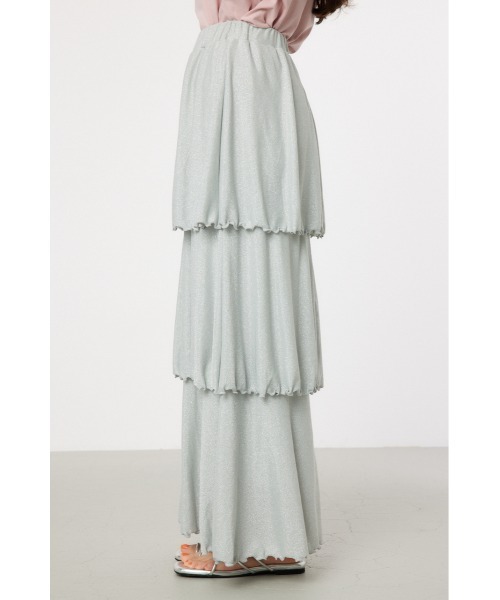 RODEO CROWNS WIDE BOWL（ロデオクラウンズワイドボウル）の「ラメカットティアードスカート（スカート・レディース・オレンジ/シルバー/ブラック・FREE）」の8枚目の写真