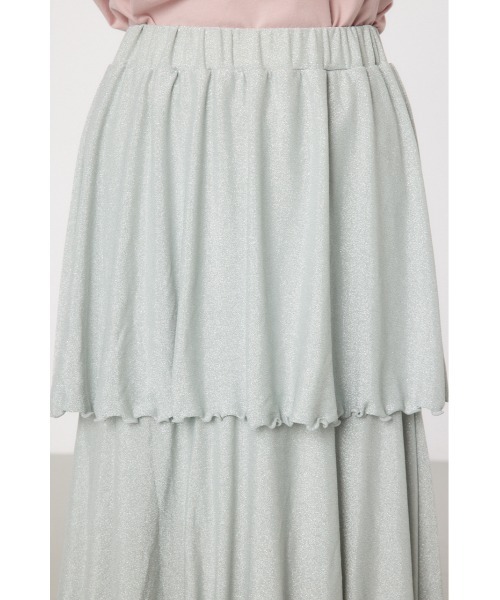 RODEO CROWNS WIDE BOWL（ロデオクラウンズワイドボウル）の「ラメカットティアードスカート（スカート・レディース・オレンジ/シルバー/ブラック・FREE）」の6枚目の写真