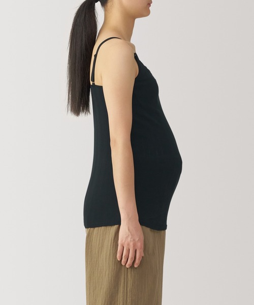 無印良品(ムジルシリョウヒン)の「婦人 【マタニティ】シルク混パターンメッシュ授乳に便利なブラキャミソール(マタニティウェア/グッズ・レディース・アイボリー/ブラック・M)」の14枚目の写真