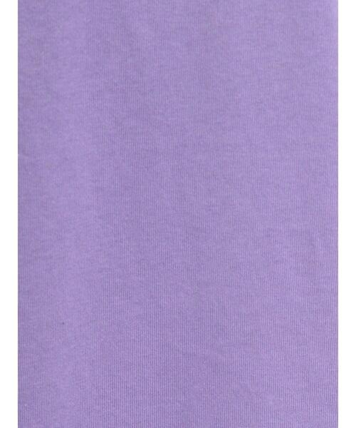 Samansa Mos2(サマンサ モスモス)の「袖口配色ロゴTシャツ(Tシャツ/カットソー・レディース・チャコールグレー/ミント/ピンク/キナリ/パープル・F)」の11枚目の写真