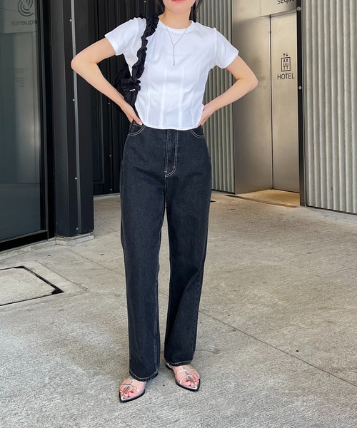 CAPRICIEUX LE'MAGE（カプリシューレマージュ）の「コルセットTシャツ（Tシャツ/カットソー・レディース・ブラック/ベージュ/ホワイト・FREE）」の13枚目の写真