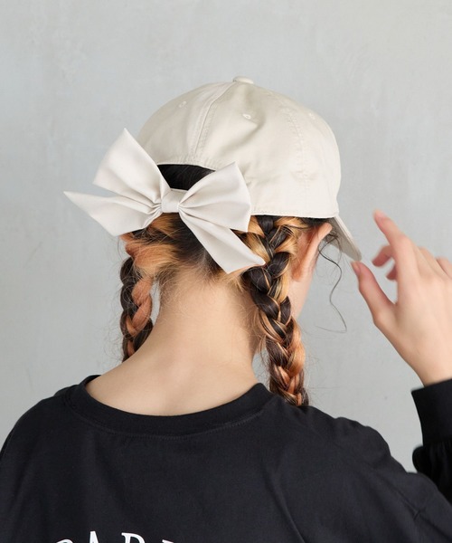 GLOBAL WORK(グローバルワーク)の「抗菌DRYリボンCAP/132594(キャップ・キッズ・ブラック/ベージュ・LARGE/MEDIUM)」の2枚目の写真