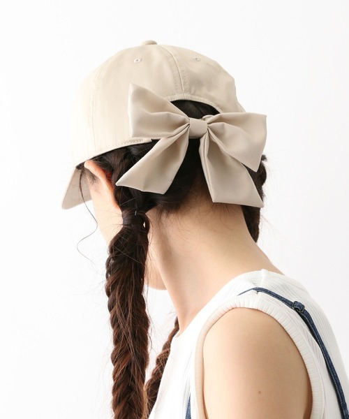 GLOBAL WORK(グローバルワーク)の「抗菌DRYリボンCAP/132594(キャップ・キッズ・ブラック/ベージュ・LARGE/MEDIUM)」の7枚目の写真