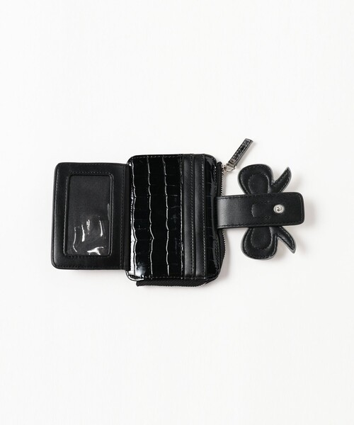 Ray BEAMS（レイビームス）の「【別注】Casselini / リボン マルチ カードケース（ポーチ・レディース・ピンク/ブラック・ONE SIZE）」の4枚目の写真