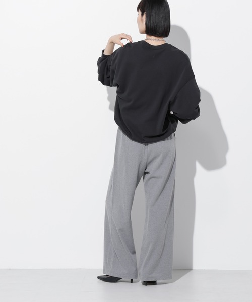Apo(s)ture(アポスチャー)の「ARIA-004/ピーチドロストワイドパンツ(その他パンツ・レディース・ブラック/モカ/オレンジ/グレー・XS/S/M/L/XL)」の17枚目の写真