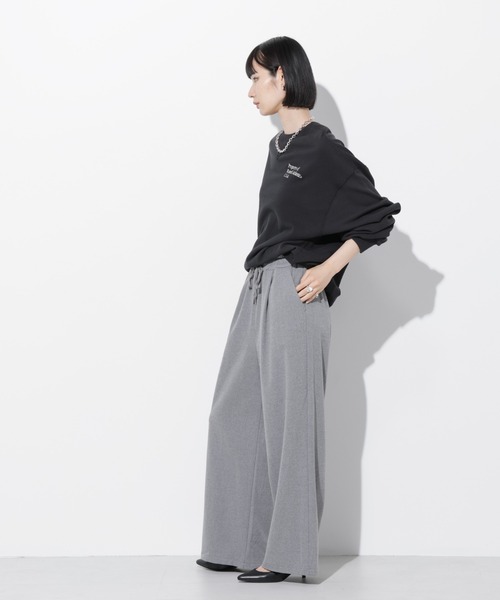 Apo(s)ture(アポスチャー)の「ARIA-004/ピーチドロストワイドパンツ(その他パンツ・レディース・ブラック/モカ/オレンジ/グレー・XS/S/M/L/XL)」の18枚目の写真