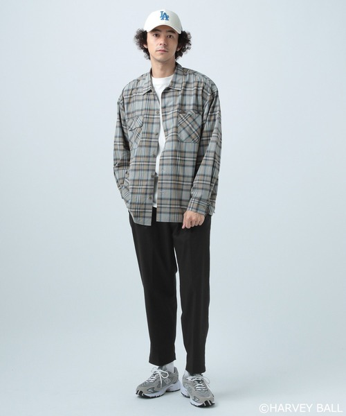 BAYFLOW(ベイフロー)の「【SMILEY FACE(スマイリーフェイス)】SMILEYアンクルパンツ(その他パンツ・メンズ・ベージュ/ブラック・MEDIUM/LARGE)」の3枚目の写真