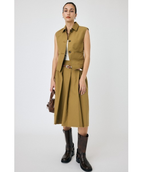 MOUSSY(マウジー)の「SINGLE COLLAR TC ベスト(ベスト・レディース・ベージュ/アイボリー・FREE)」の17枚目の写真