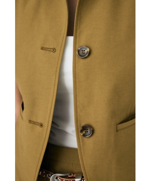 MOUSSY(マウジー)の「SINGLE COLLAR TC ベスト(ベスト・レディース・ベージュ/アイボリー・FREE)」の8枚目の写真