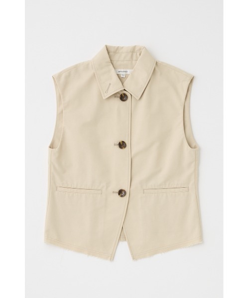 MOUSSY(マウジー)の「SINGLE COLLAR TC ベスト(ベスト・レディース・ベージュ/アイボリー・FREE)」の5枚目の写真