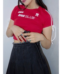 EVRIS | ラインリボングラフィックショートTシャツ(Tシャツ/カットソー)