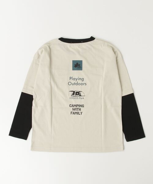関税負担なし◆STONE ◆ロゴパッチ 長袖 コットンTシャツ セール】箔プリントロンT（Tシャツ/カットソー）｜notch