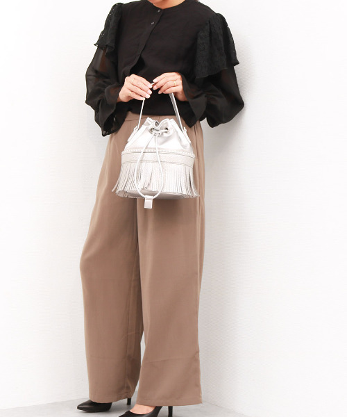 cache cache（カシュ カシュ）の「カシュカシュ cachecache / ボールチェーンポイントタッセルドロストショルダー（ショルダーバッグ・レディース・ブラック/シルバー/ベージュ系その他・FREE）」の20枚目の写真