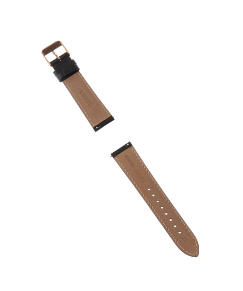 HIROB(ヒロブ)の「LOBOR DYNASTY BLACK STRAP 20mm(ROSE)(アナログ腕時計・レディース・ピンク・FREE)」の2枚目の写真
