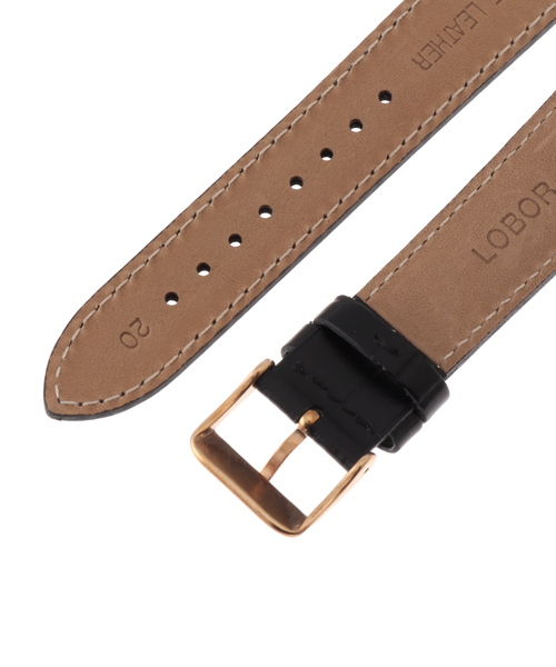 HIROB(ヒロブ)の「LOBOR DYNASTY BLACK STRAP 20mm(ROSE)(アナログ腕時計・レディース・ピンク・FREE)」の4枚目の写真
