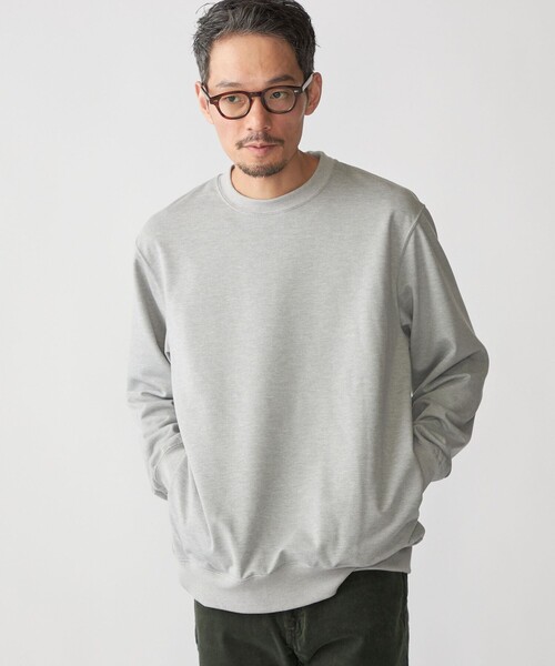 SHIPS（シップス）の「SHIPS:〈洗濯機可能・吸水速乾・UVカット〉AEROKNOT(R) クルーネック インレイ プルオーバー（Tシャツ/カットソー・メンズ・ダークグレー/ライトグレー/イエロー系その他2・SMALL/MEDIUM/LARGE/X-LARGE）」の2枚目の写真