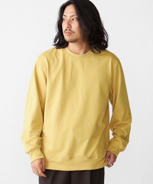 【セール】SHIPS:〈洗濯機可能・吸水速乾・UVカット〉AEROKNOT(R) クルーネック インレイ プルオーバー（Tシャツ/カットソー）｜SHIPS（シップス）