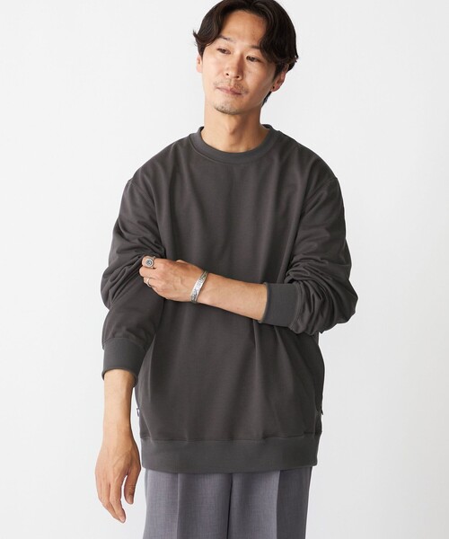SHIPS（シップス）の「SHIPS:〈洗濯機可能・吸水速乾・UVカット〉AEROKNOT(R) クルーネック インレイ プルオーバー（Tシャツ/カットソー・メンズ・ダークグレー/ライトグレー/イエロー系その他2・SMALL/MEDIUM/LARGE/X-LARGE）」の3枚目の写真