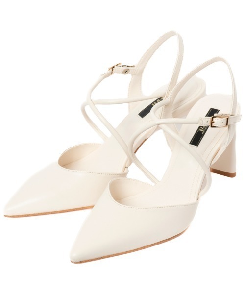 R&E（アールアンドイー）の「【R&E】クロスストラップスティックヒールパンプス（パンプス・レディース・アイボリー/シルバー/ブラック・23cm/22.5cm/22cm/23.5cm/24.5cm/24cm）」の7枚目の写真