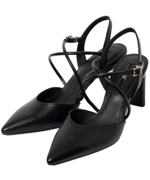 R&E（アールアンドイー）の「【R&E】クロスストラップスティックヒールパンプス（パンプス・レディース・アイボリー/シルバー/ブラック・23cm/22.5cm/22cm/23.5cm/24.5cm/24cm）」の5枚目の写真