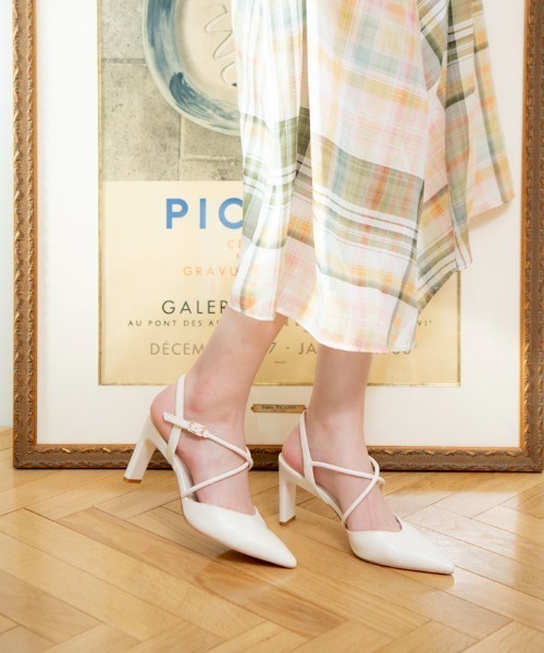 R&E（アールアンドイー）の「【R&E】クロスストラップスティックヒールパンプス（パンプス・レディース・アイボリー/シルバー/ブラック・23cm/22.5cm/22cm/23.5cm/24.5cm/24cm）」の22枚目の写真
