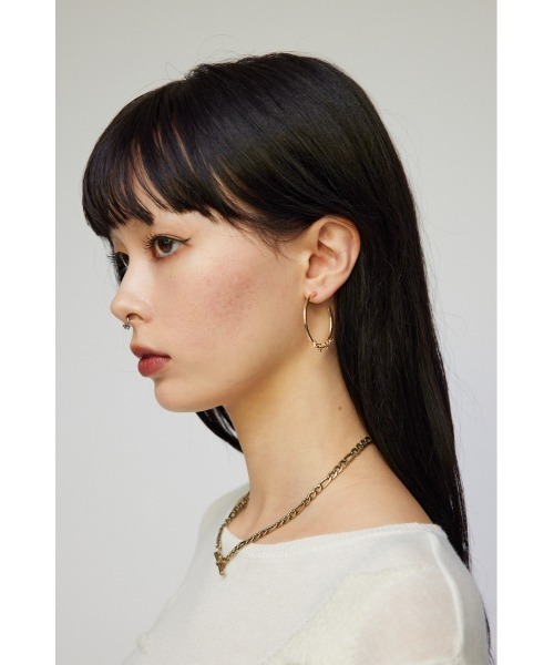 LAGUA GEM（ラグアジェム）の「HOOP LOGO ピアス（ピアス（両耳用）・レディース・ゴールド/シルバー・FREE）」の12枚目の写真