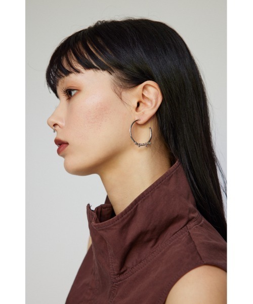 LAGUA GEM（ラグアジェム）の「HOOP LOGO ピアス（ピアス（両耳用）・レディース・ゴールド/シルバー・FREE）」の7枚目の写真