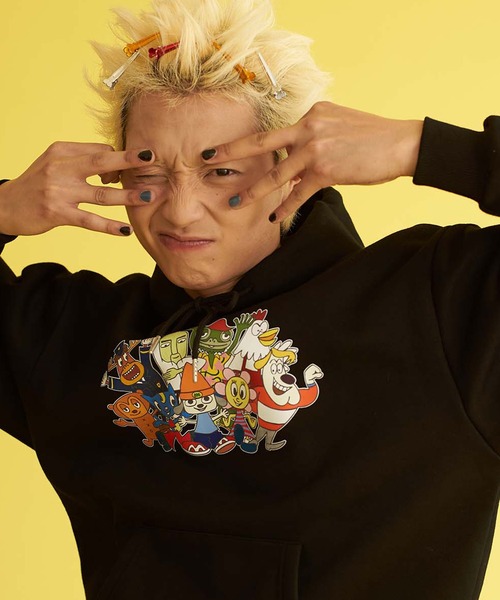 tシャツ 「PaRappa the Rapper/パラッパラッパー」パラッパオールスタープリントパーカー 長袖 レディース メンズ セール】『PaRappa the Rapper/パラッパラッパー』パラッパ