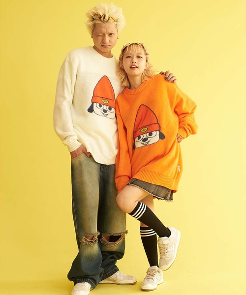 tシャツ 「PaRappa the Rapper/パラッパラッパー」パラッパオールスタープリントパーカー 長袖 レディース メンズ セール】『PaRappa the Rapper/パラッパラッパー』パラッパ