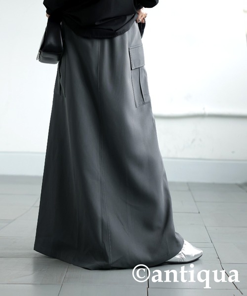 antiqua(アンティカ)の「レイヤード風パンツ(その他パンツ・レディース・グレー/ブラック・P/R)」の11枚目の写真