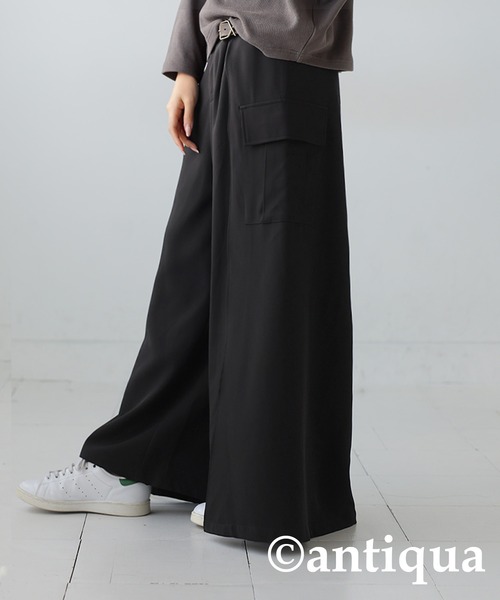 antiqua(アンティカ)の「レイヤード風パンツ(その他パンツ・レディース・グレー/ブラック・P/R)」の7枚目の写真