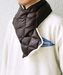 TAION | 【SHIPS any別注】TAION: 〈手洗い可能〉リバーシブル ボア ダウン マフラー◇(マフラー)