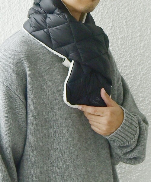 TAION（タイオン）の「【SHIPS any別注】TAION: 〈手洗い可能〉リバーシブル ボア ダウン マフラー◇（マフラー・メンズ・ダークグレー/ブラウン/ブラック/ダークオリーブ・ONE SIZE）」の13枚目の写真