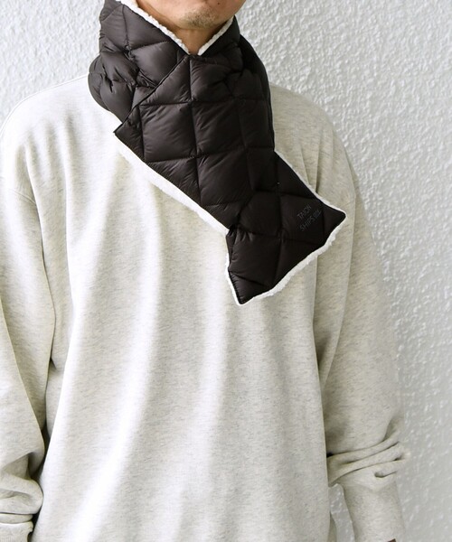 TAION（タイオン）の「【SHIPS any別注】TAION: 〈手洗い可能〉リバーシブル ボア ダウン マフラー◇（マフラー・メンズ・ダークグレー/ブラウン/ブラック/ダークオリーブ・ONE SIZE）」の20枚目の写真