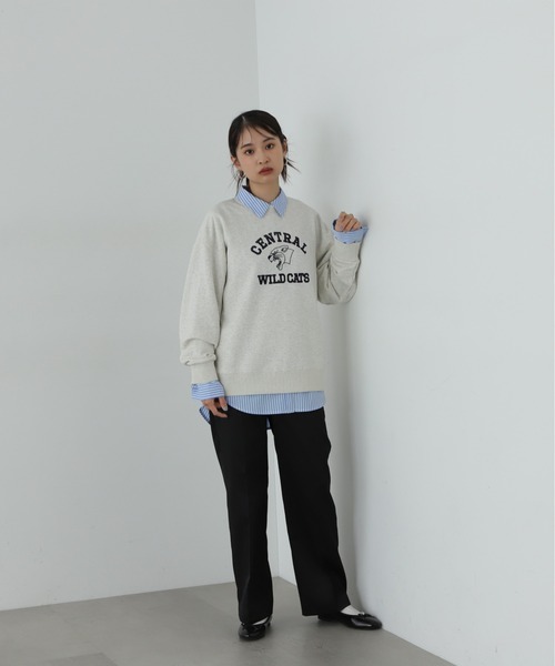 N.（N. Natural Beauty Basic）（エヌエヌナチュラルビューティーベーシック）の「◆プリントスウェット（スウェット・レディース・オートミール/チャコールグレー・MEDIUM）」の14枚目の写真