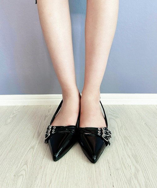 Silly（シリー）の「ローヒールパンプス（パンプス・レディース・ブラック/シルバー・SMALL/MEDIUM/LARGE/X-LARGE）」の3枚目の写真