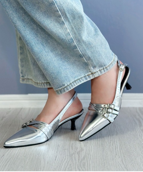 Silly（シリー）の「ローヒールパンプス（パンプス・レディース・ブラック/シルバー・SMALL/MEDIUM/LARGE/X-LARGE）」の13枚目の写真