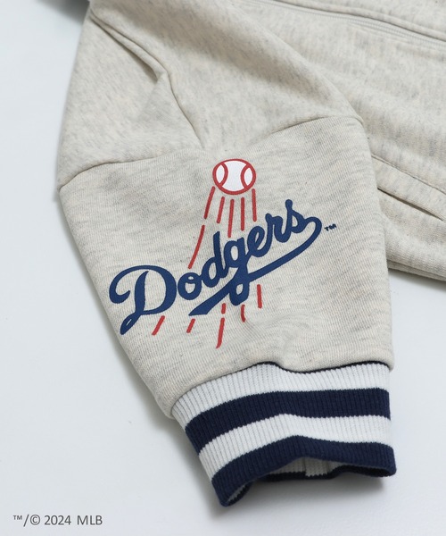 MLB(メジャーリーグベースボール)の「MLB 裏毛ロゴジャケット(ブルゾン・キッズ・ブラック/モカ/オートミール/ネイビー・90cm/100cm/110cm/120cm/130cm/140cm/150cm/160cm)」の18枚目の写真