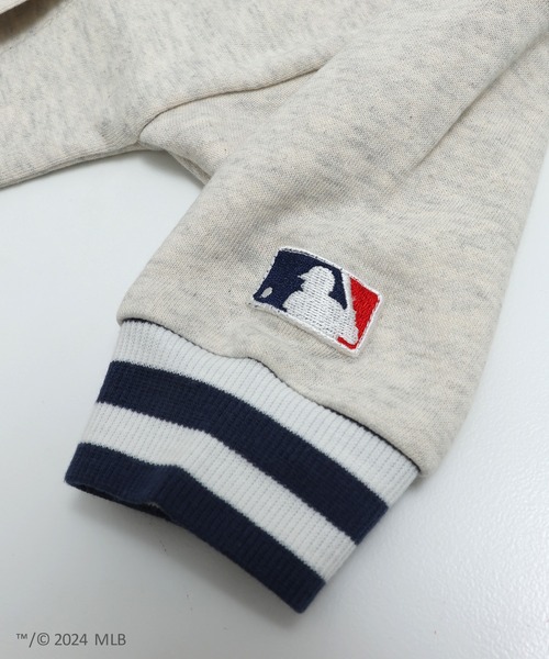 MLB(メジャーリーグベースボール)の「MLB 裏毛ロゴジャケット(ブルゾン・キッズ・ブラック/モカ/オートミール/ネイビー・90cm/100cm/110cm/120cm/130cm/140cm/150cm/160cm)」の19枚目の写真