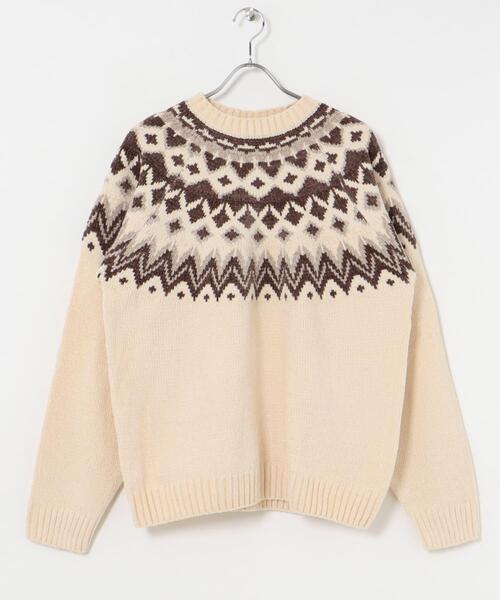 ITEMS URBANRESEARCH(アイテムズ アーバンリサーチ)の「求心柄 モール クルーネック ニット(ニット/セーター・メンズ・ネイビー/グレー/ブラック/アイボリー・MEDIUM/LARGE)」の13枚目の写真