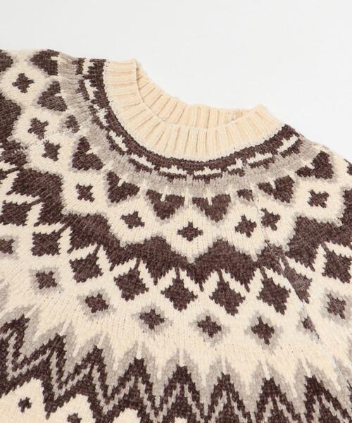 ITEMS URBANRESEARCH(アイテムズ アーバンリサーチ)の「求心柄 モール クルーネック ニット(ニット/セーター・メンズ・ネイビー/グレー/ブラック/アイボリー・MEDIUM/LARGE)」の14枚目の写真