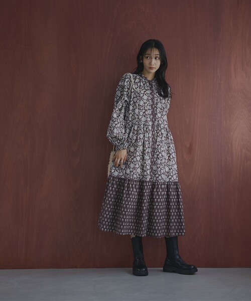 セール】MARKET （マーケット）サラサプリント前開きティアード