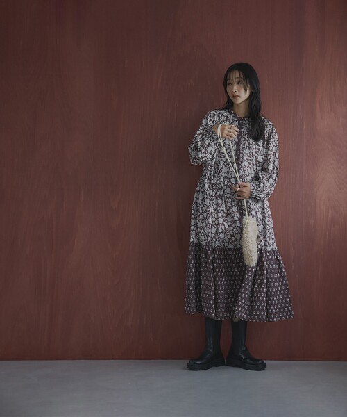 セール】MARKET （マーケット）サラサプリント前開きティアード