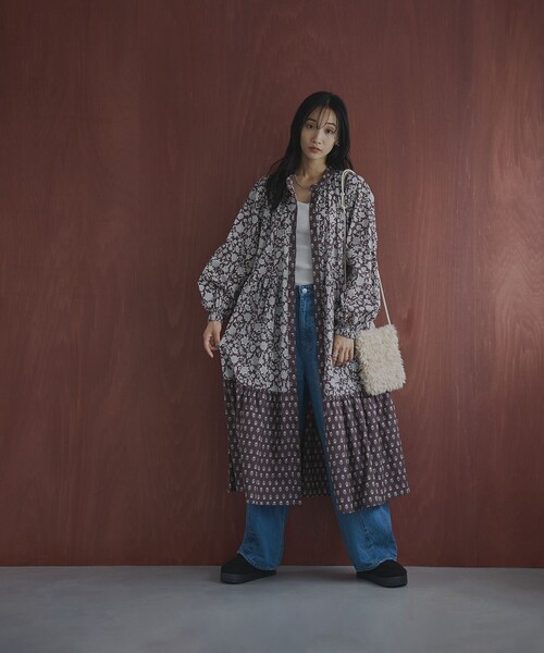 セール】MARKET （マーケット）サラサプリント前開きティアード