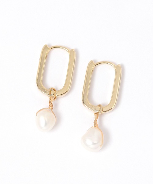 studio CLIP(スタディオクリップ)の「フープパールピアス(ピアス(両耳用)・レディース・その他1/その他2・FREE)」の1枚目の写真