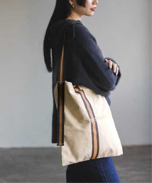 Noble（ノーブル）の「《WEB限定追加》N.Jam/エヌジャム オリジナルキャンバススモールバッグ 8(無地)（トートバッグ・レディース・アイボリー/カーキ・FREE）」の5枚目の写真