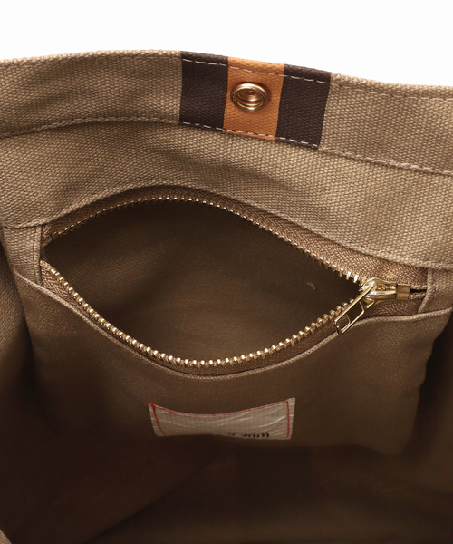 Noble（ノーブル）の「《WEB限定追加》N.Jam/エヌジャム オリジナルキャンバススモールバッグ 8(無地)（トートバッグ・レディース・アイボリー/カーキ・FREE）」の18枚目の写真